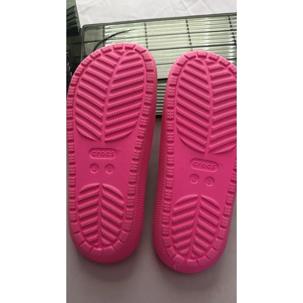 Crocs Slide Size 1 GUC for A Girl Pink See Pics For A Lil Discoloration